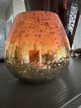 Orange to Gold Ombre Glass Accent Vase - Home Accents